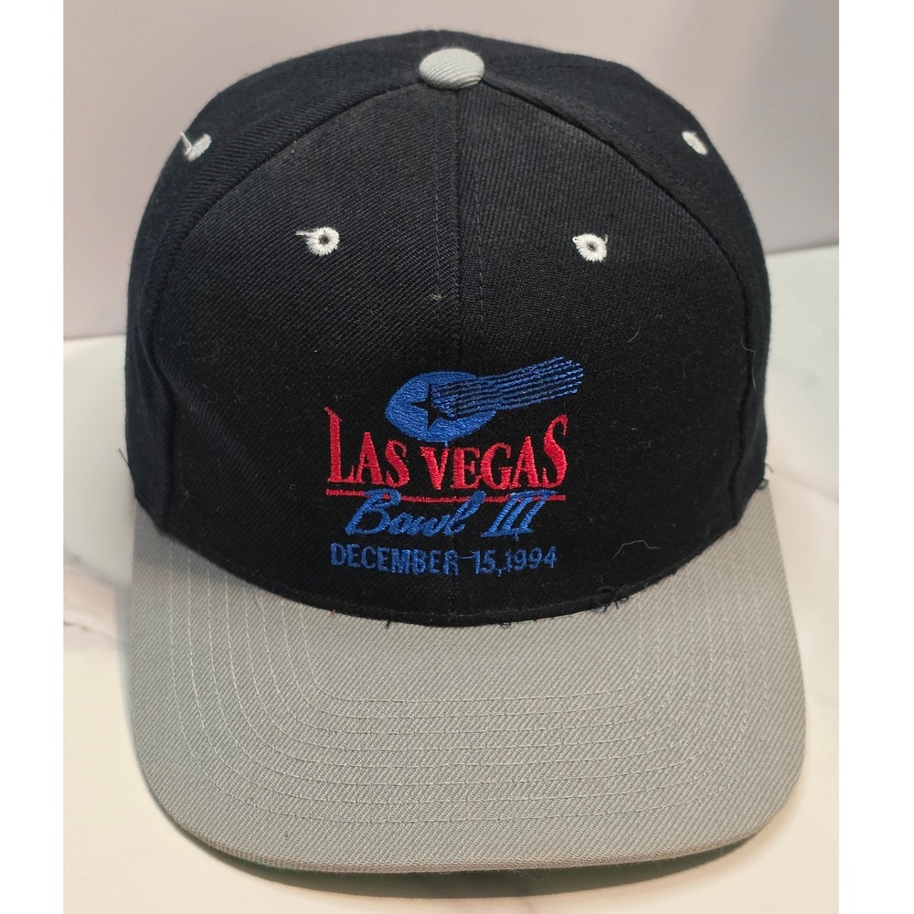 Vintage 1994 Las Vegas Bowl III Snapback Hat Headmaster MAC Champions Black Grey